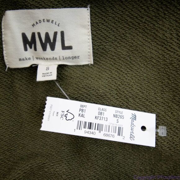 New! Madewell MWL Easygoing Hoodie Sweatshirt: Flower Embroidered, size S - Picture 16 of 16
